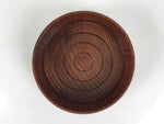 Japanese Brushed Lacquer Wooden Sake Snack Cup Vtg Kobachi Bowl Brown L601