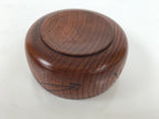 Japanese Brushed Lacquer Wooden Sake Snack Cup Vtg Kobachi Bowl Brown L601