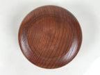 Japanese Brushed Lacquer Wooden Sake Snack Cup Vtg Kobachi Bowl Brown L601