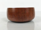 Japanese Brushed Lacquer Wooden Sake Snack Cup Vtg Kobachi Bowl Brown L601