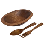 Japanese Brushed Lacquer Wooden Salad Serving Bowl Vtg Dish Utensil Brown LWB134