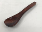 Japanese Brushed Lacquer Wooden Salad Serving Bowl Vtg Dish Utensils Brown L448