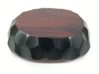 Japanese Brushed Lacquer Wooden Salad Serving Bowl Vtg Dish Utensils Brown L448