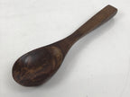 Japanese Brushed Lacquer Wooden Salad Serving Bowl Vtg Dish Utensils Brown L449