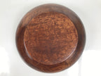 Japanese Brushed Lacquer Wooden Salad Serving Bowl Vtg Dish Utensils Brown L449