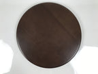 Japanese Brushed Lacquer Wooden Serving Tray Obon Vtg Round Brown Grain L610