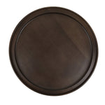 Japanese Brushed Lacquer Wooden Serving Tray Obon Vtg Round Brown Grain L610