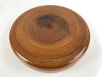 Japanese Brushed Lacquer Wooden Serving Tray Vtg Large Round Obon Brown L258