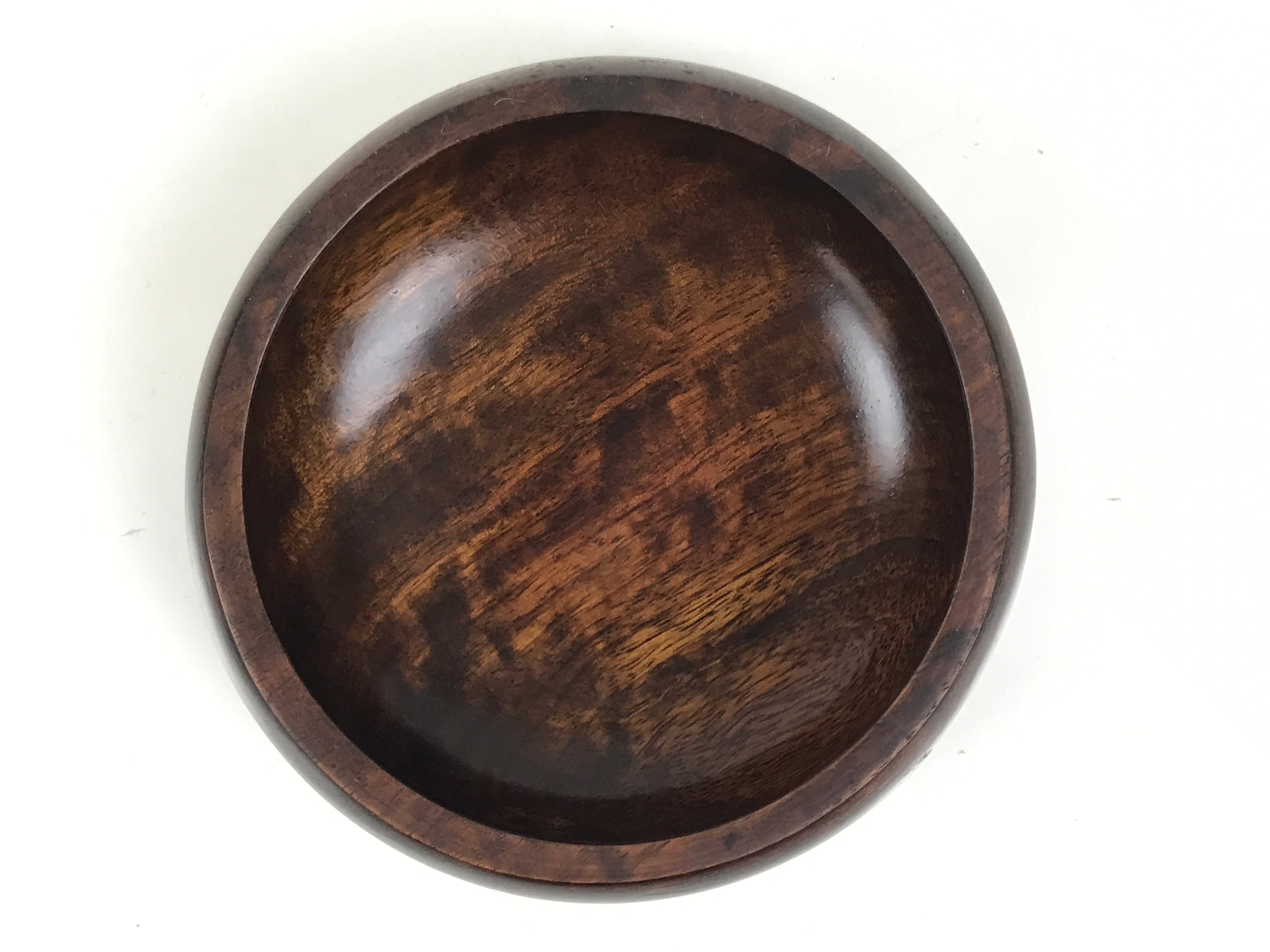 Japanese Brushed Lacquer Wooden Small Bowl Vtg Salad Kobachi Dish Brown L437