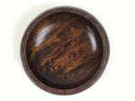 Japanese Brushed Lacquer Wooden Small Bowl Vtg Salad Kobachi Dish Brown L437