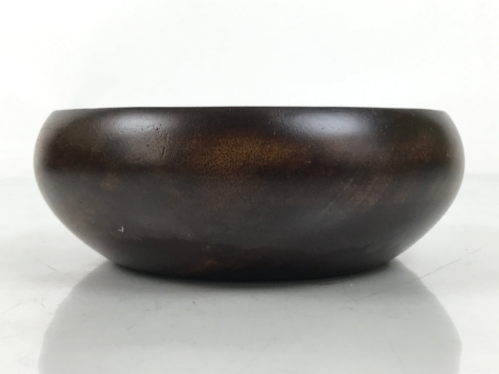 Japanese Brushed Lacquer Wooden Small Bowl Vtg Salad Kobachi Dish Brown L437