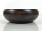 Japanese Brushed Lacquer Wooden Small Bowl Vtg Salad Kobachi Dish Brown L437