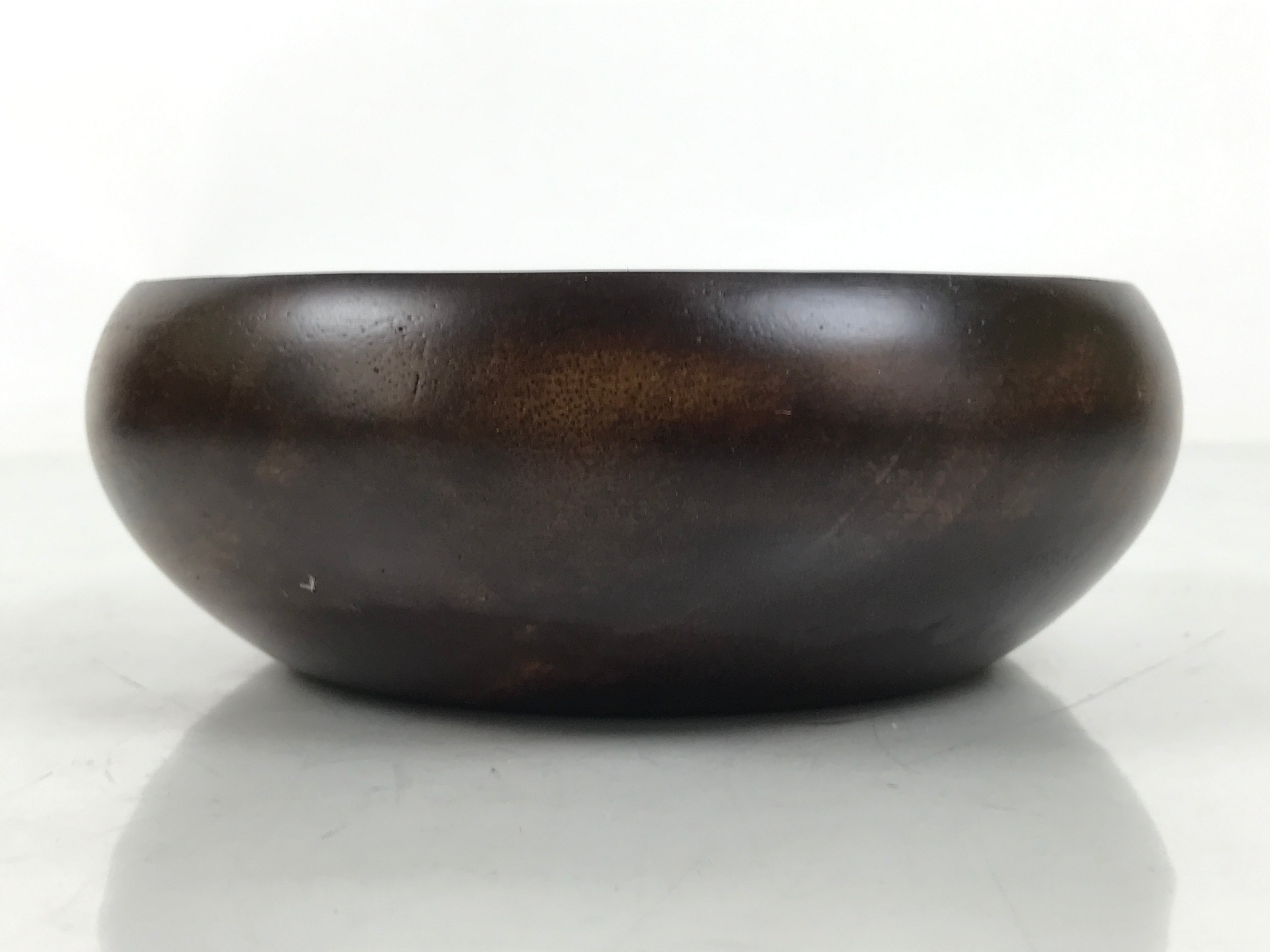 Japanese Brushed Lacquer Wooden Small Bowl Vtg Salad Kobachi Dish Brown L437