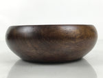 Japanese Brushed Lacquer Wooden Small Bowl Vtg Salad Kobachi Dish Brown L437
