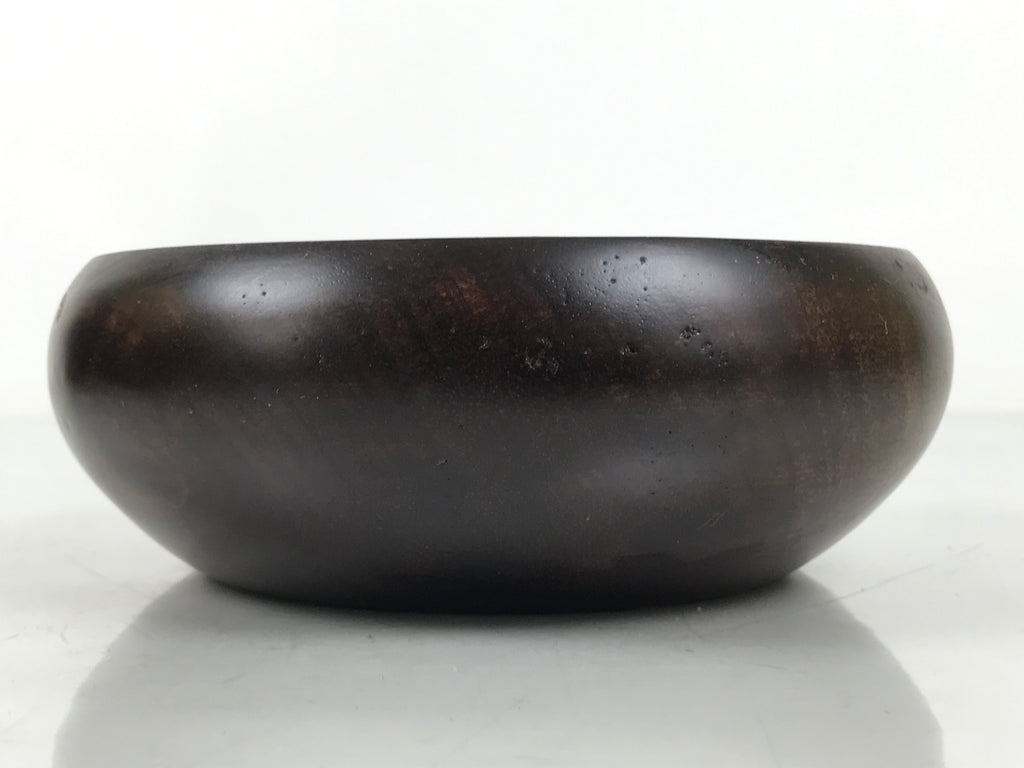 Japanese Brushed Lacquer Wooden Small Bowl Vtg Salad Kobachi Dish Brown L437