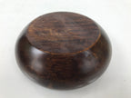 Japanese Brushed Lacquer Wooden Small Bowl Vtg Salad Kobachi Dish Brown L437