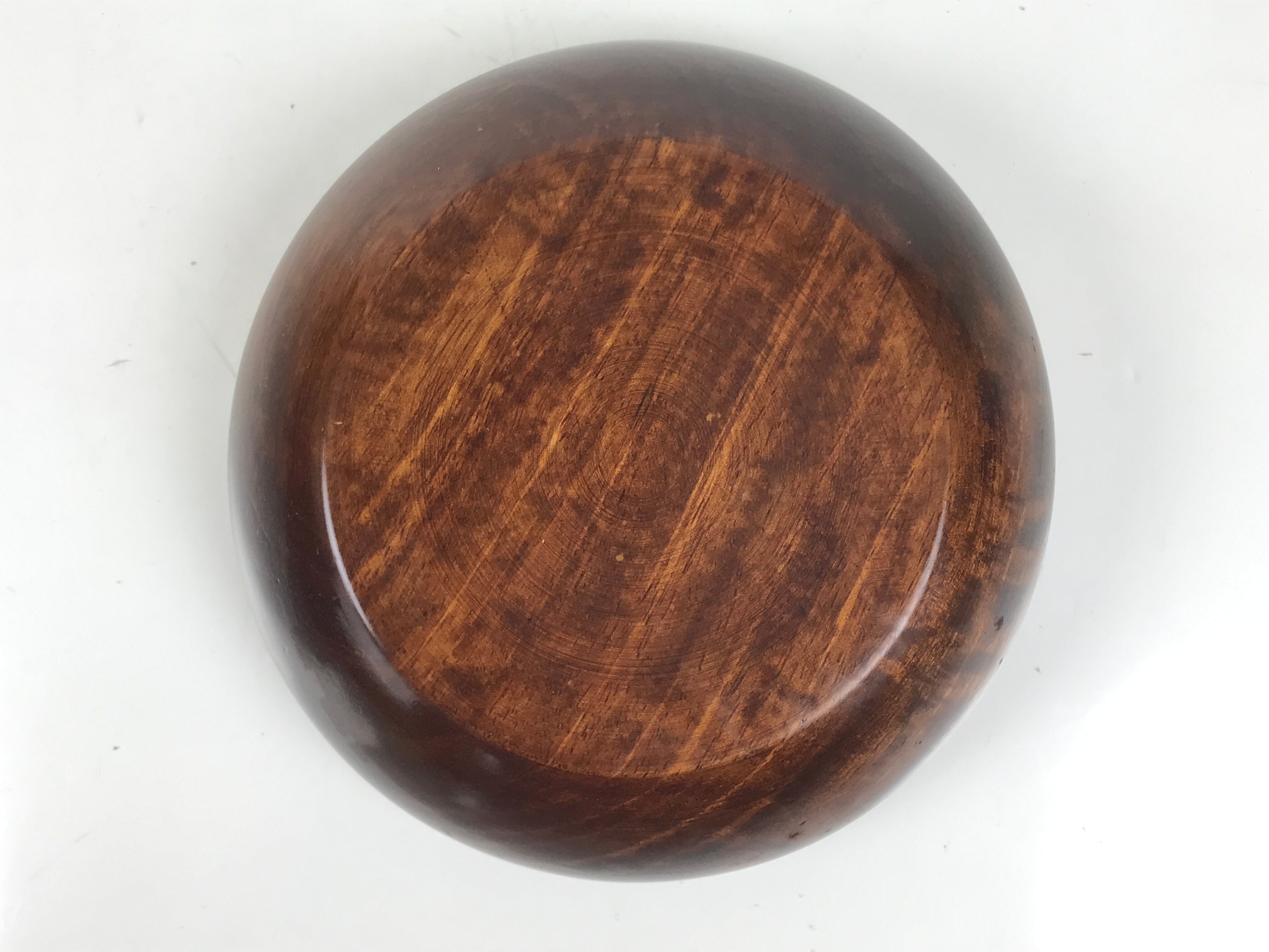 Japanese Brushed Lacquer Wooden Small Bowl Vtg Salad Kobachi Dish Brown L438