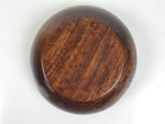Japanese Brushed Lacquer Wooden Small Bowl Vtg Salad Kobachi Dish Brown L438