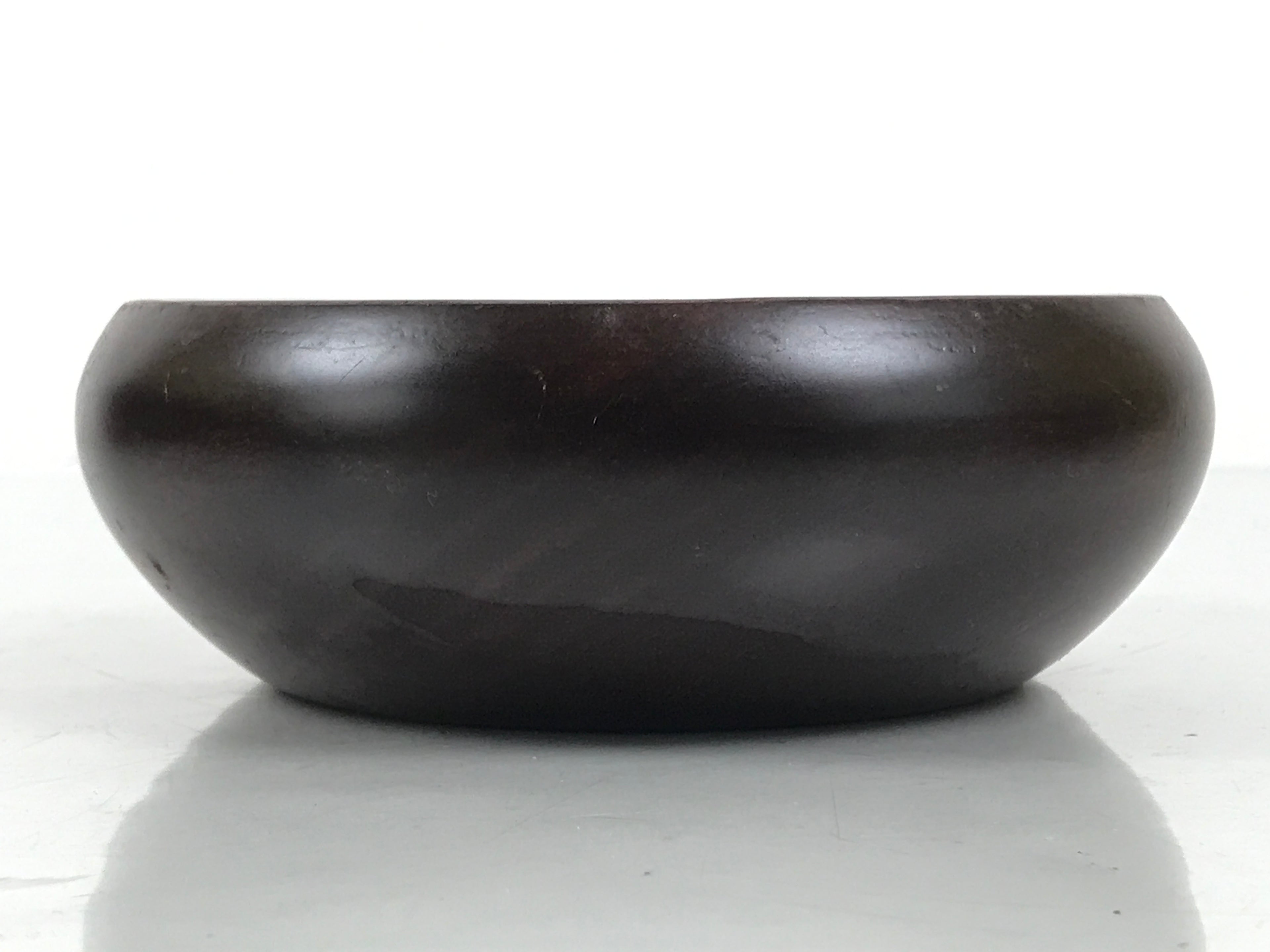 Japanese Brushed Lacquer Wooden Small Bowl Vtg Salad Kobachi Dish Brown L438