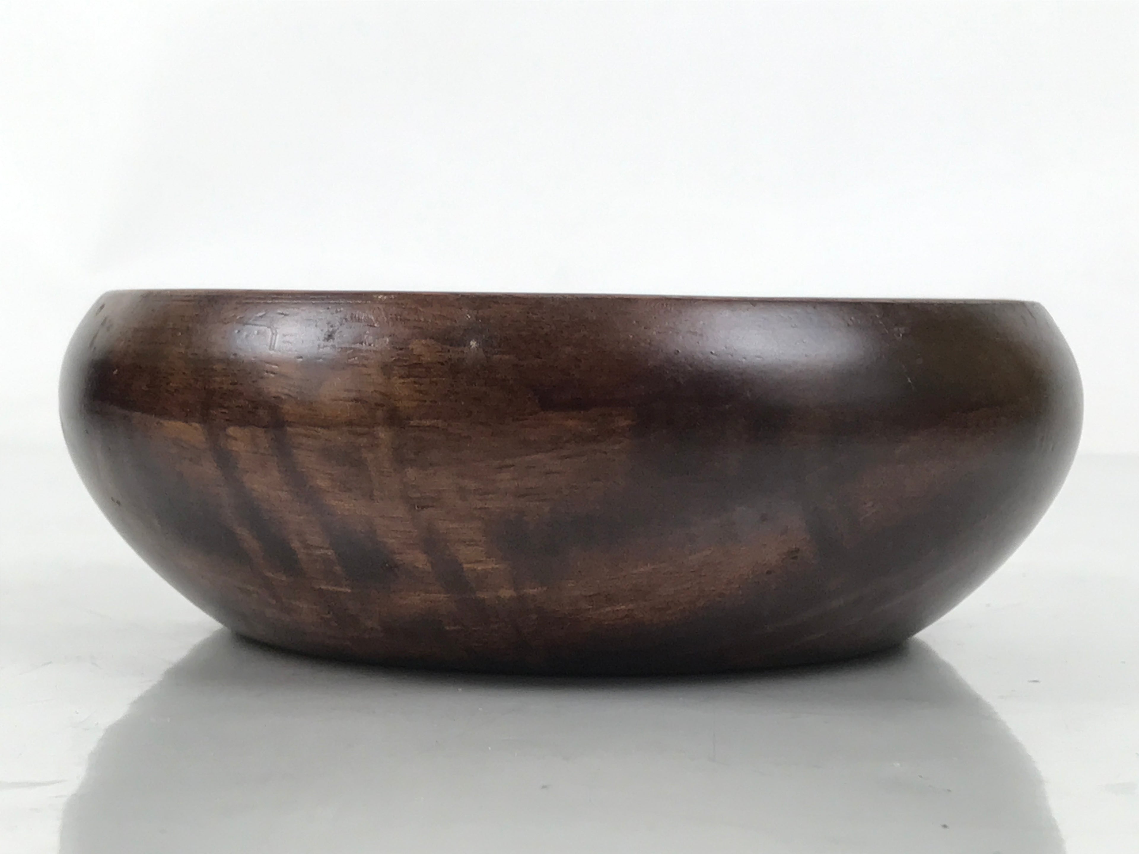 Japanese Brushed Lacquer Wooden Small Bowl Vtg Salad Kobachi Dish Brown L438