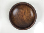 Japanese Brushed Lacquer Wooden Small Bowl Vtg Salad Kobachi Dish Brown L439