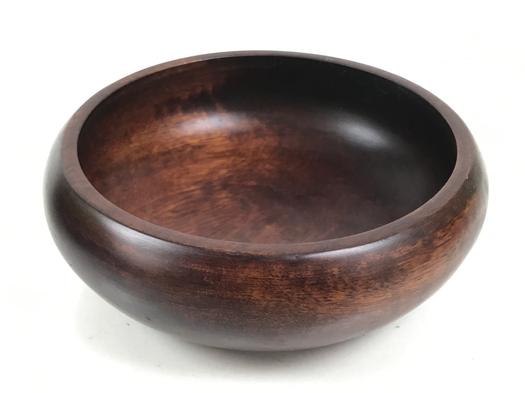 Japanese Brushed Lacquer Wooden Small Bowl Vtg Salad Kobachi Dish Brown L440