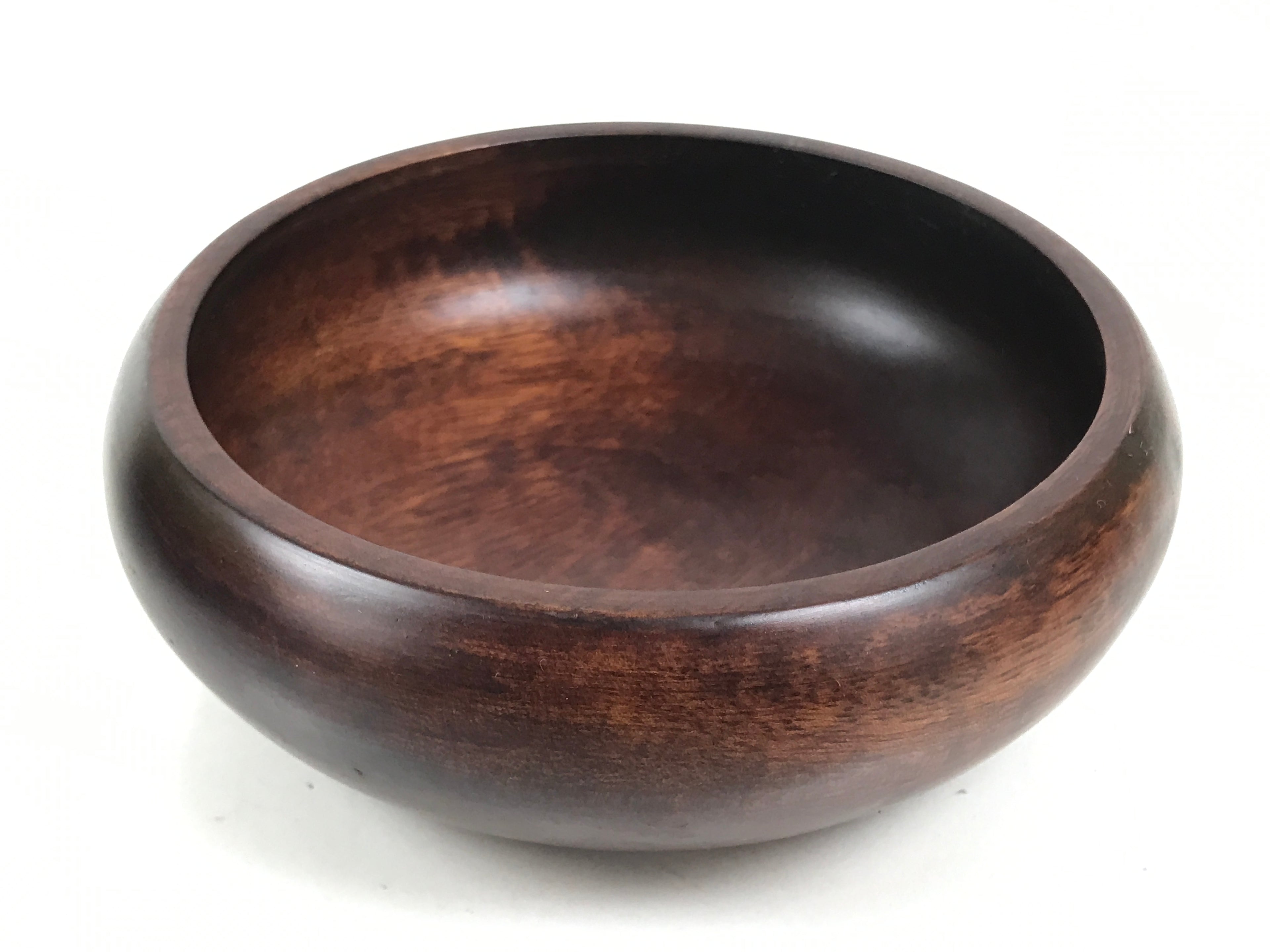 Japanese Brushed Lacquer Wooden Small Bowl Vtg Salad Kobachi Dish Brown L440