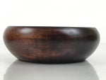 Japanese Brushed Lacquer Wooden Small Bowl Vtg Salad Kobachi Dish Brown L440