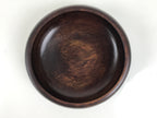 Japanese Brushed Lacquer Wooden Small Bowl Vtg Salad Kobachi Dish Brown L441
