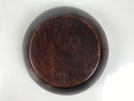 Japanese Brushed Lacquer Wooden Small Bowl Vtg Salad Kobachi Dish Brown L441