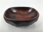 Japanese Brushed Lacquer Wooden Small Bowl Vtg Salad Kobachi Dish Brown L443