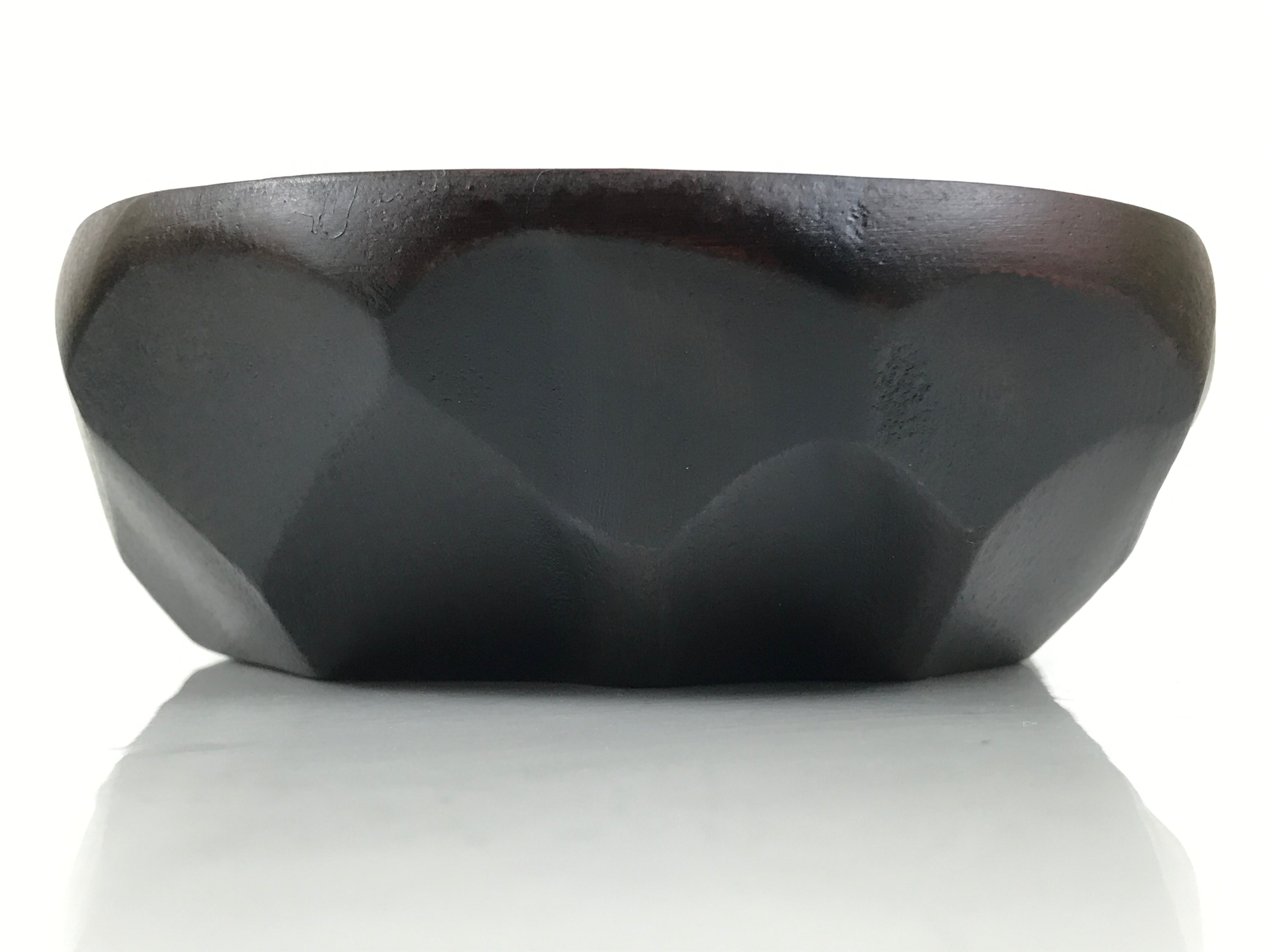 Japanese Brushed Lacquer Wooden Small Bowl Vtg Salad Kobachi Dish Brown L443