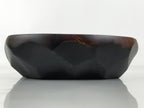 Japanese Brushed Lacquer Wooden Small Bowl Vtg Salad Kobachi Dish Brown L443