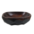 Japanese Brushed Lacquer Wooden Small Bowl Vtg Salad Kobachi Dish Brown L443