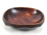 Japanese Brushed Lacquer Wooden Small Bowl Vtg Salad Kobachi Dish Brown L444
