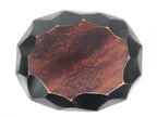 Japanese Brushed Lacquer Wooden Small Bowl Vtg Salad Kobachi Dish Brown L444