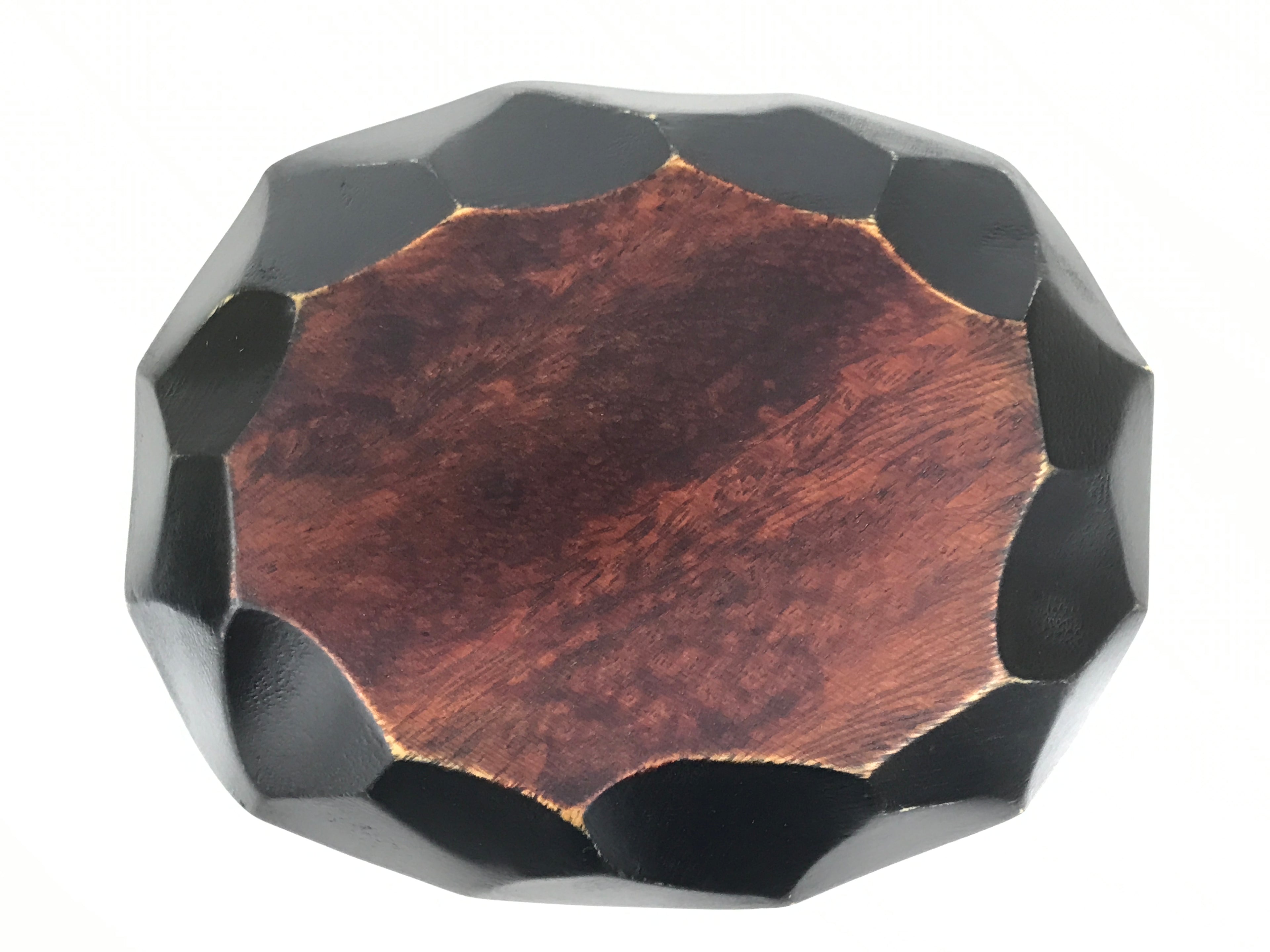 Japanese Brushed Lacquer Wooden Small Bowl Vtg Salad Kobachi Dish Brown L444