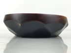 Japanese Brushed Lacquer Wooden Small Bowl Vtg Salad Kobachi Dish Brown L444