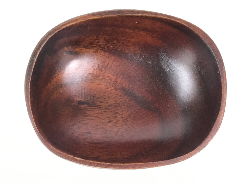Japanese Brushed Lacquer Wooden Small Bowl Vtg Salad Kobachi Dish Brown L445