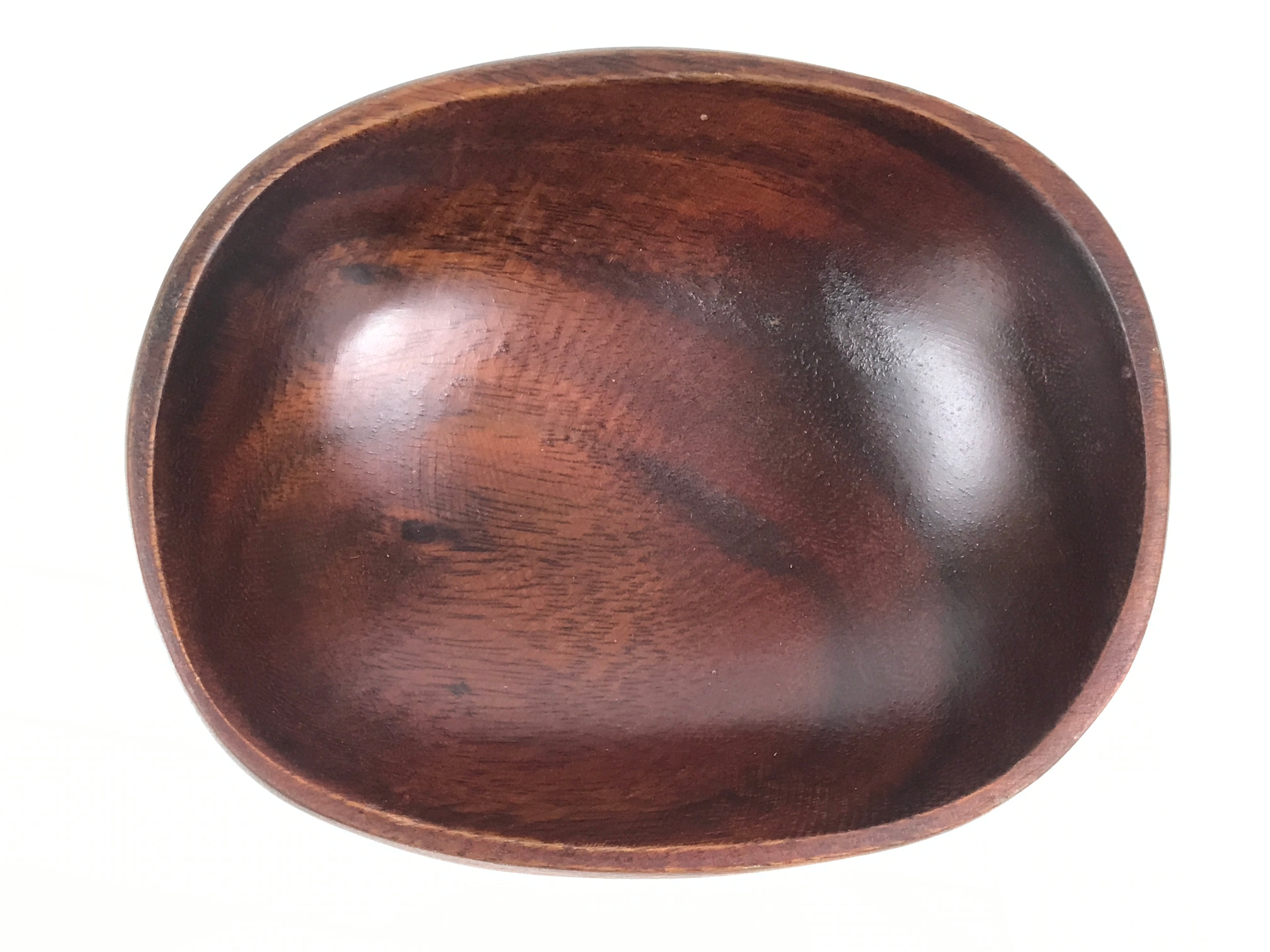 Japanese Brushed Lacquer Wooden Small Bowl Vtg Salad Kobachi Dish Brown L445
