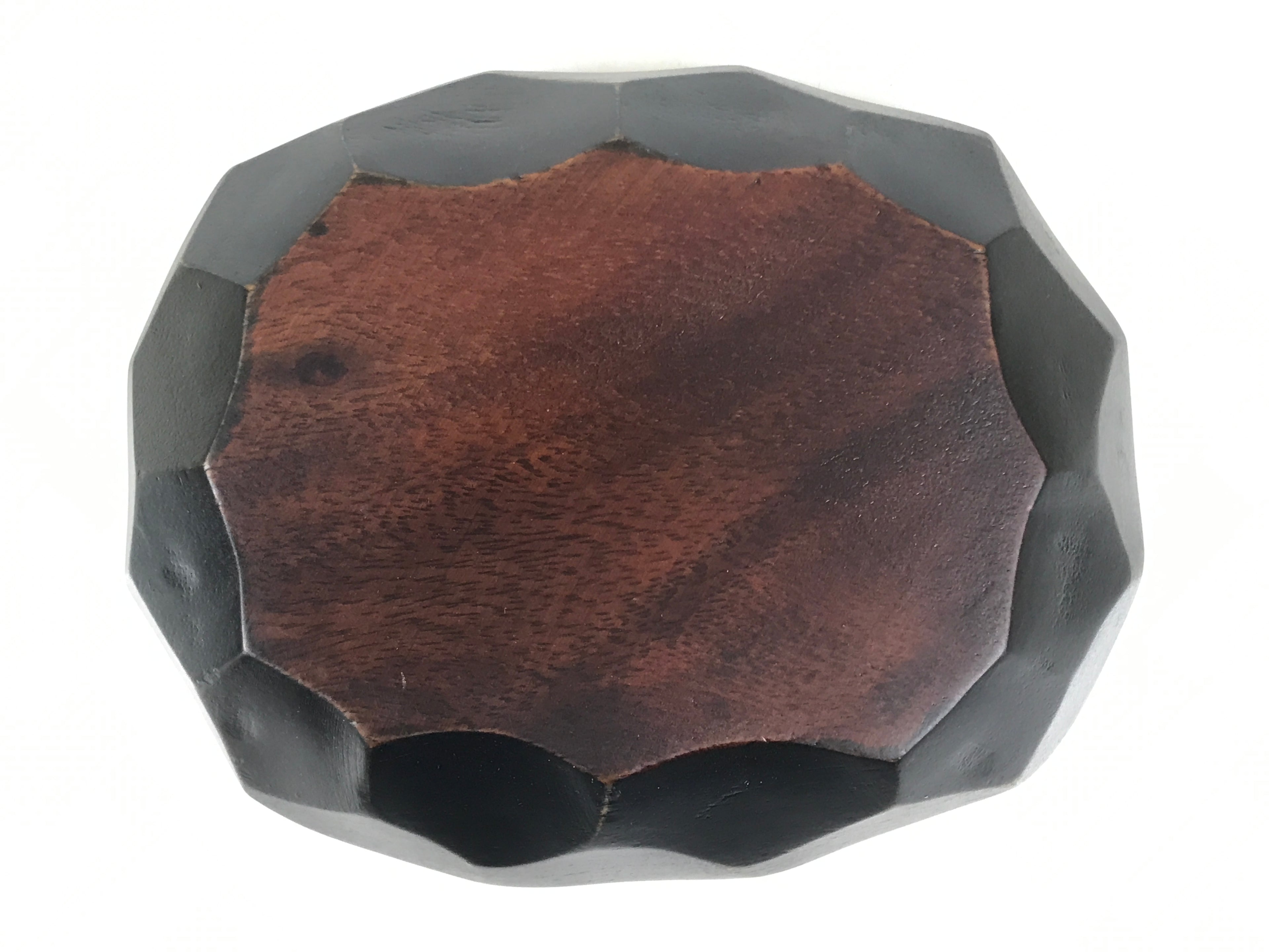 Japanese Brushed Lacquer Wooden Small Bowl Vtg Salad Kobachi Dish Brown L445