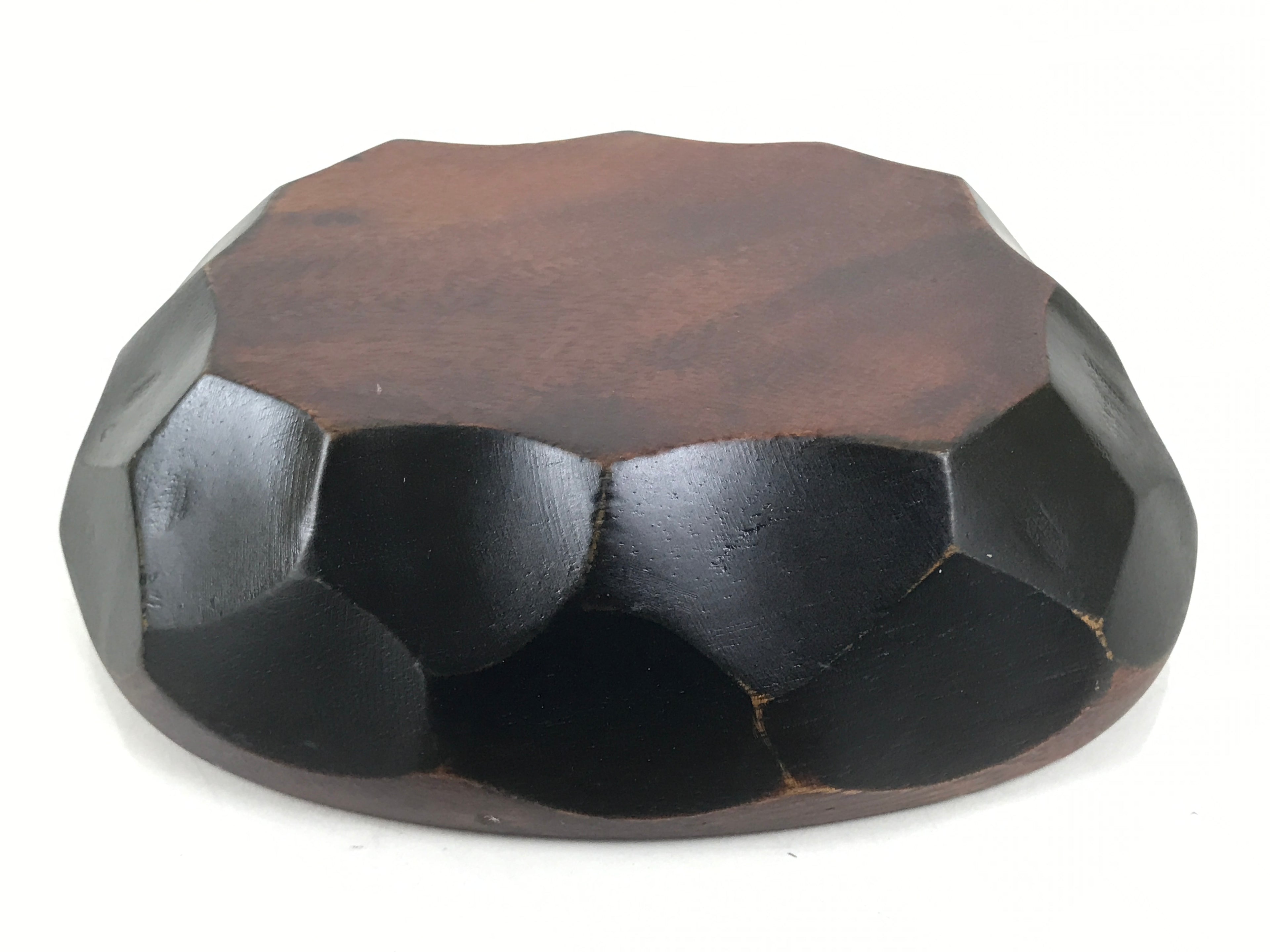 Japanese Brushed Lacquer Wooden Small Bowl Vtg Salad Kobachi Dish Brown L445