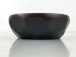 Japanese Brushed Lacquer Wooden Small Bowl Vtg Salad Kobachi Dish Brown L445