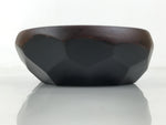 Japanese Brushed Lacquer Wooden Small Bowl Vtg Salad Kobachi Dish Brown L445