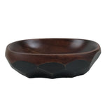 Japanese Brushed Lacquer Wooden Small Bowl Vtg Salad Kobachi Dish Brown L445