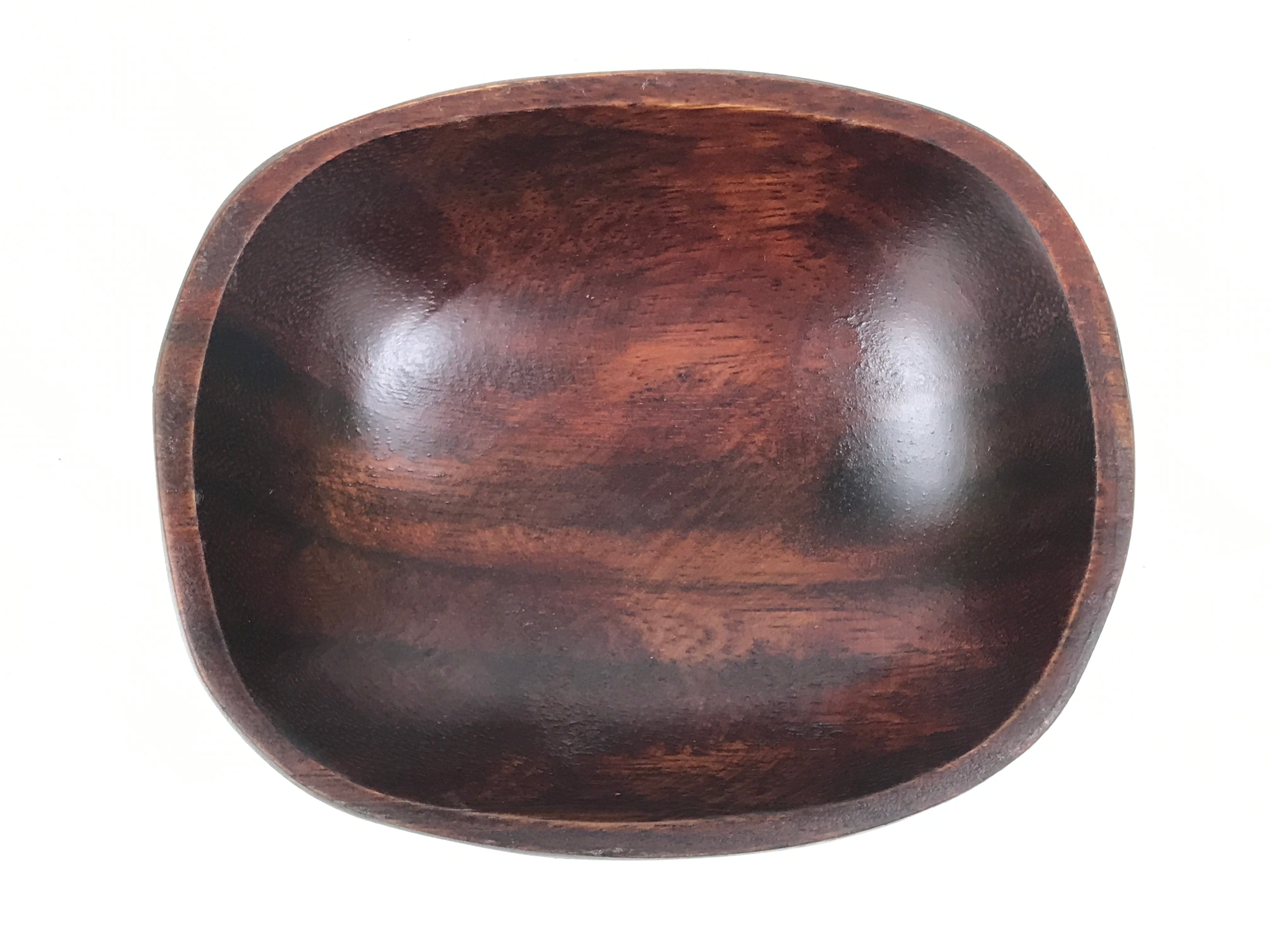 Japanese Brushed Lacquer Wooden Small Bowl Vtg Salad Kobachi Dish Brown L446