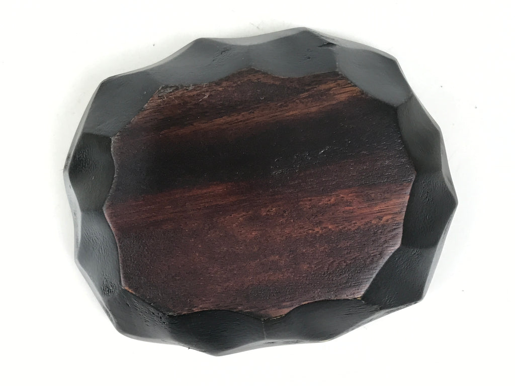 Japanese Brushed Lacquer Wooden Small Bowl Vtg Salad Kobachi Dish Brown L446