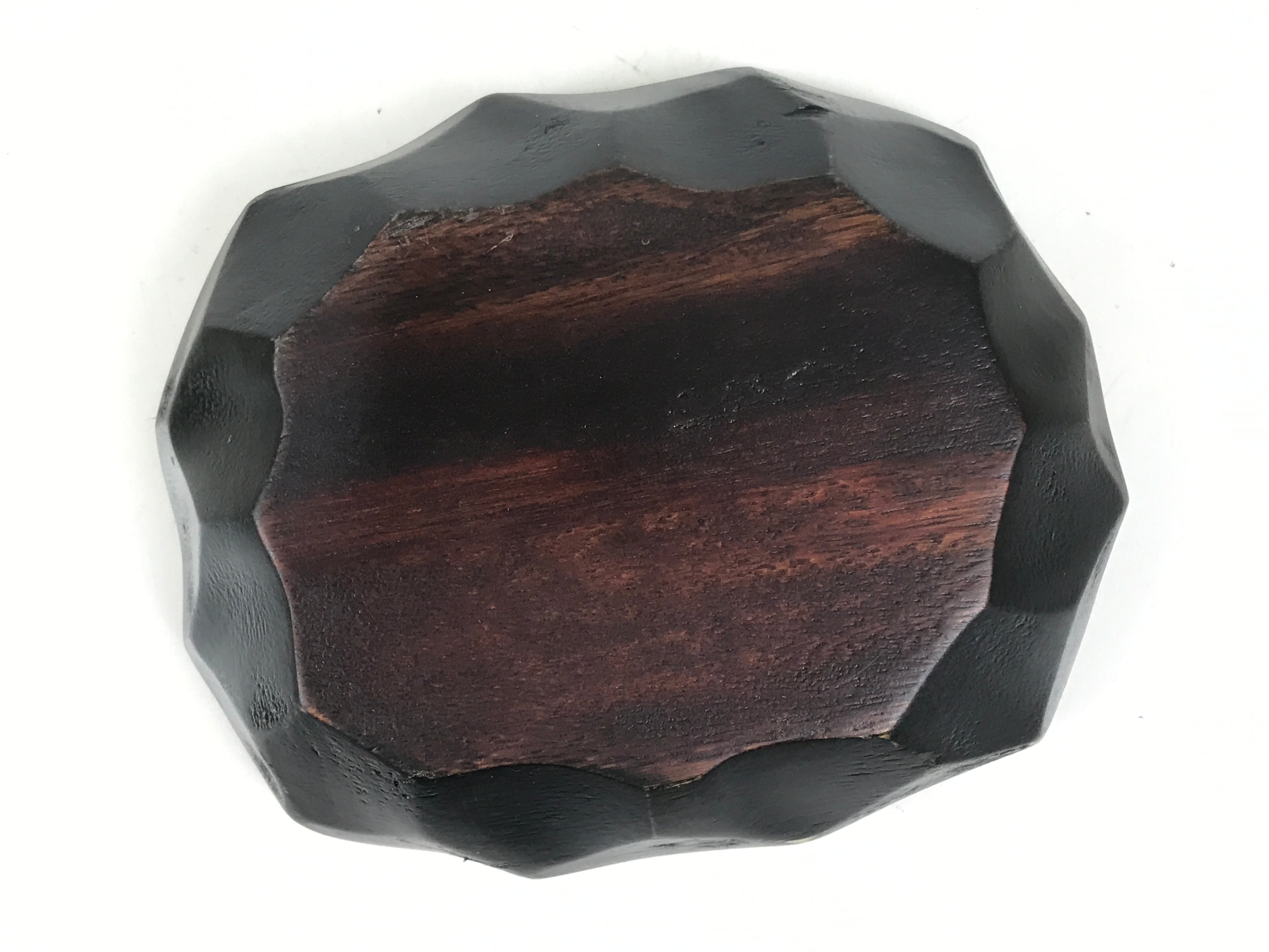 Japanese Brushed Lacquer Wooden Small Bowl Vtg Salad Kobachi Dish Brown L446