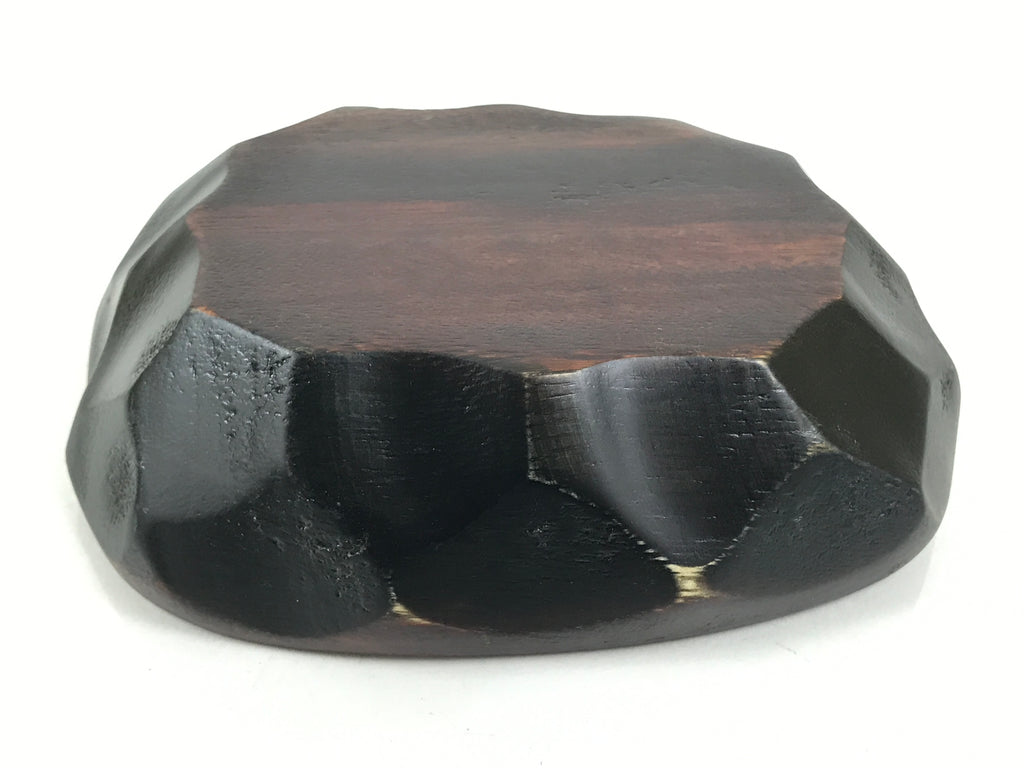 Japanese Brushed Lacquer Wooden Small Bowl Vtg Salad Kobachi Dish Brown L446
