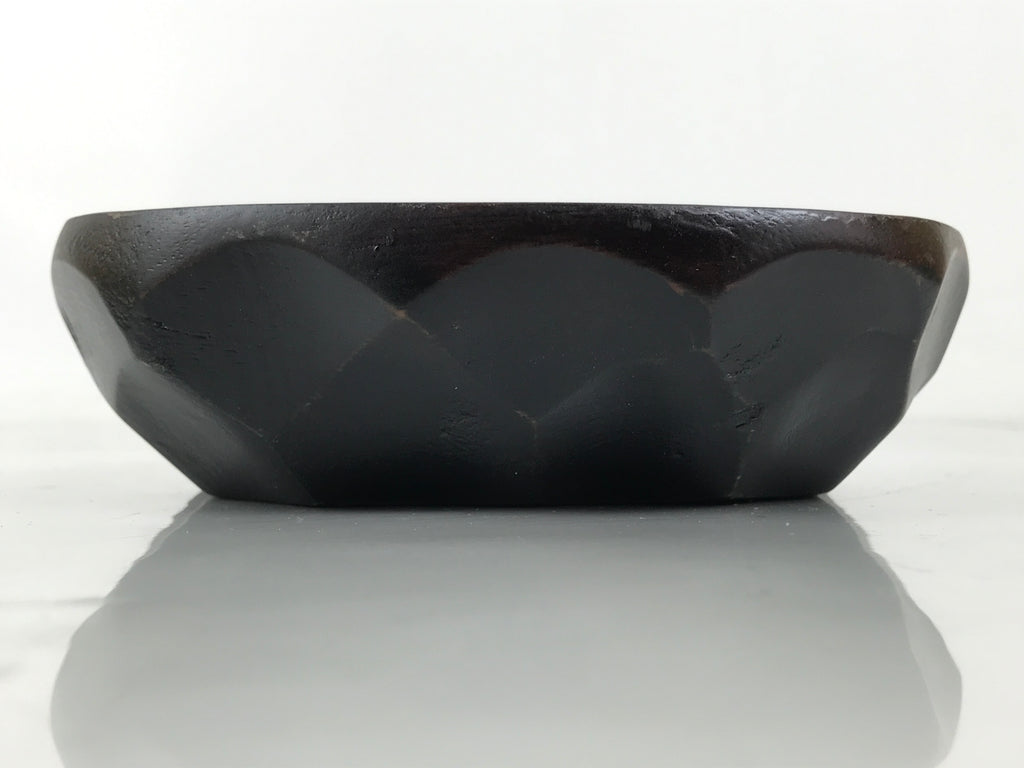 Japanese Brushed Lacquer Wooden Small Bowl Vtg Salad Kobachi Dish Brown L446